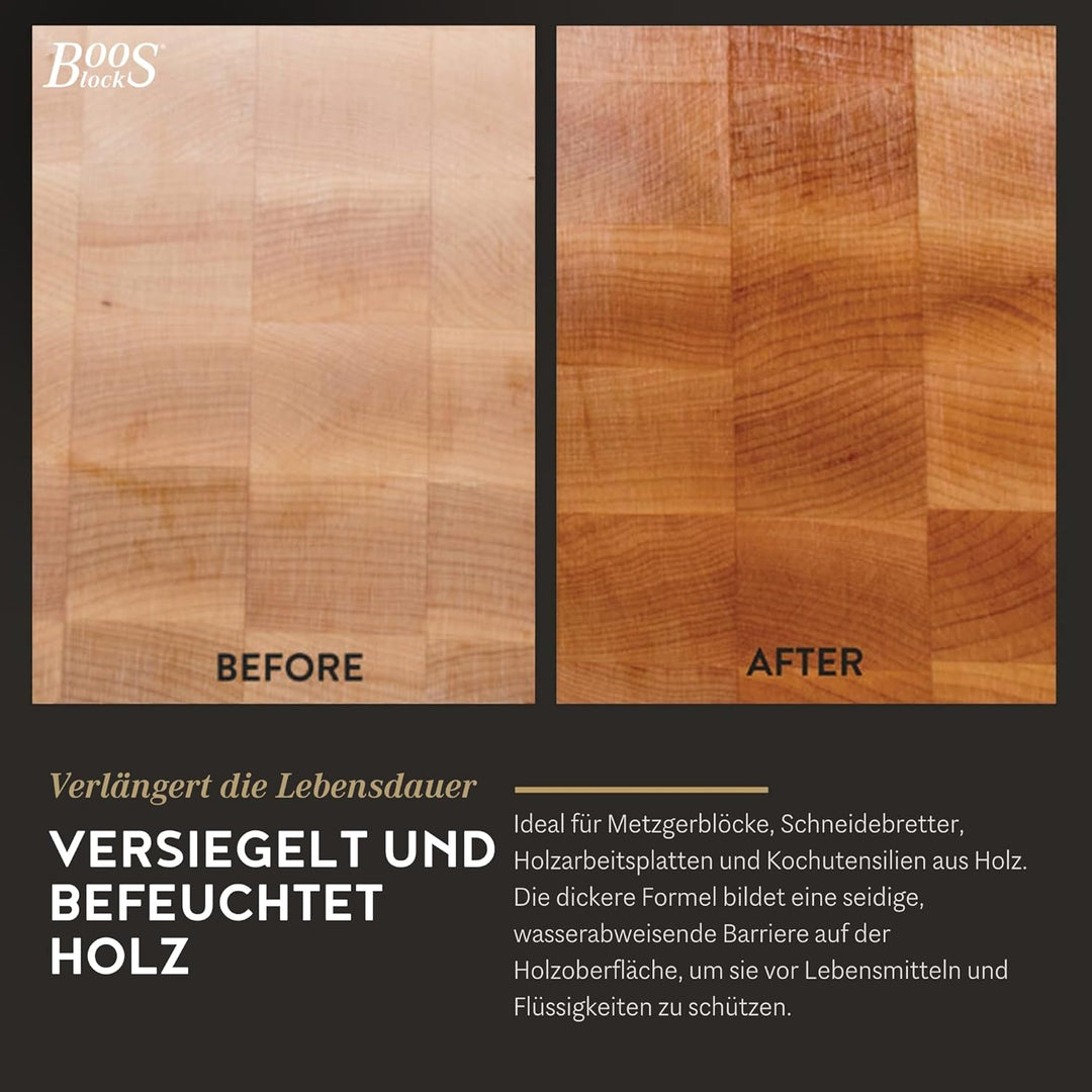 Boos Block Board Cream - 148 ML - Schneidebrett Wachs - Holzwachs Lebensmittelecht - Beeswax Für Hol