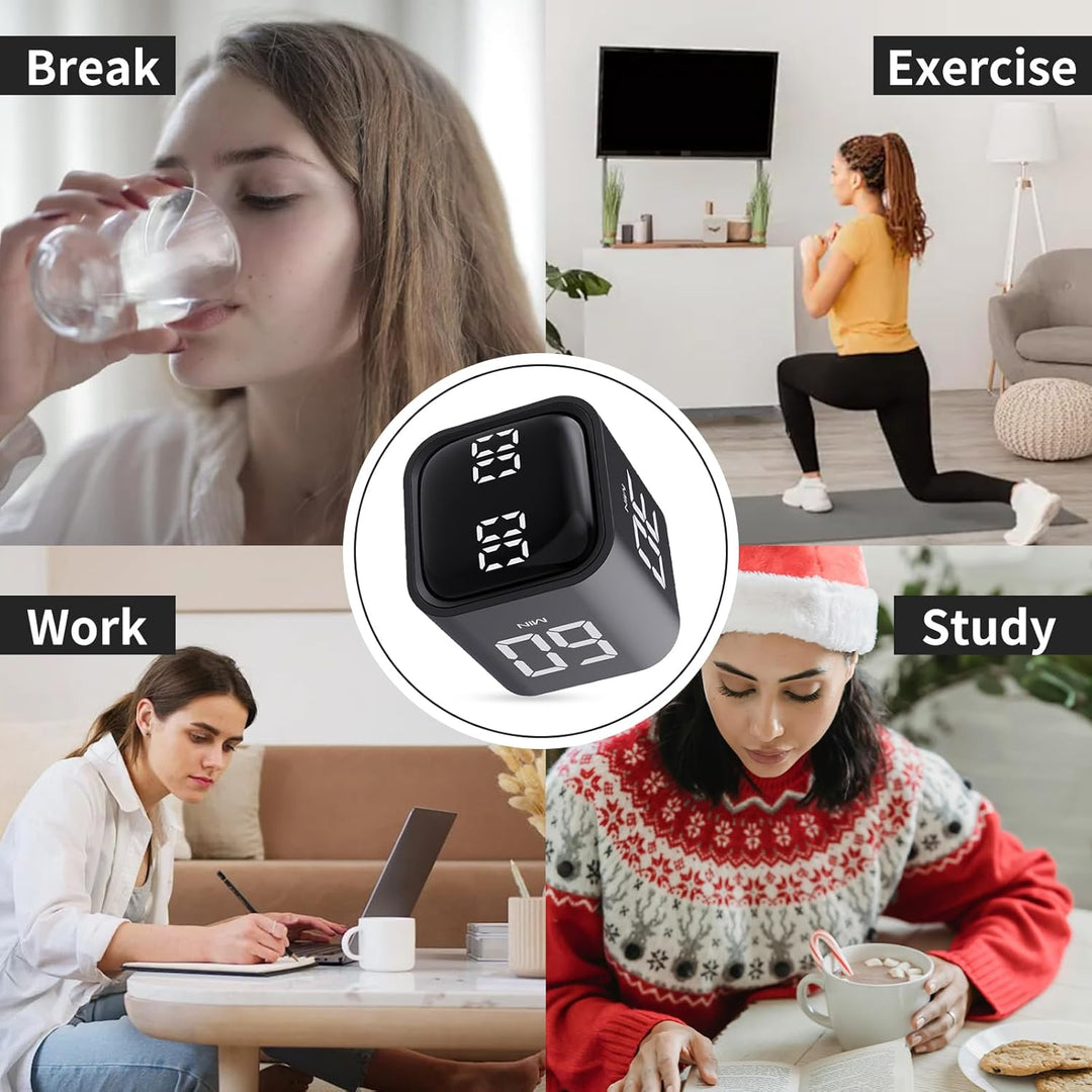 Productivity Timer, Pomodoro Timers Cube Timer Würfel, Flip Schwerkraft Sensor, Stumm,Vibriert und T