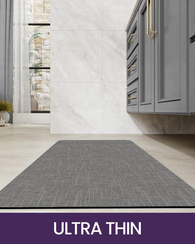 DEXI Badteppich rutschfest Waschbar 43 x 110 cm, Absorbierende Badematte Badezimmerteppich, Saugfähi