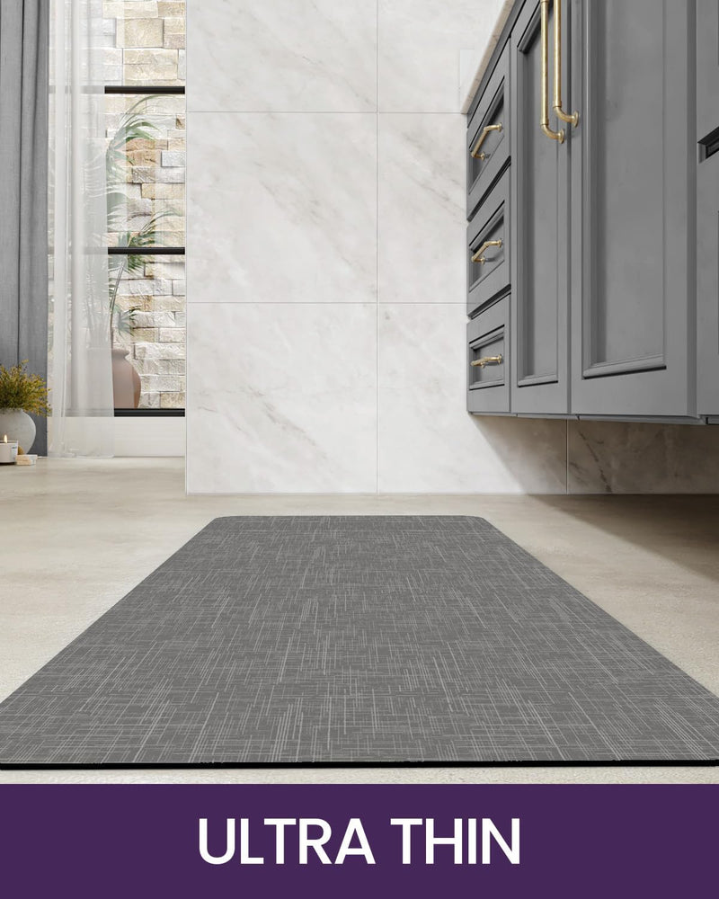 DEXI Badteppich rutschfest Waschbar 43 x 110 cm, Absorbierende Badematte Badezimmerteppich, Saugfähi