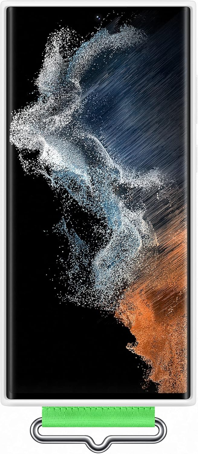 Samsung Silicone Cover Smartphone Cover mit Strap EF-GS908 für Galaxy S22 Ultra, Handy-Hülle, Siliko