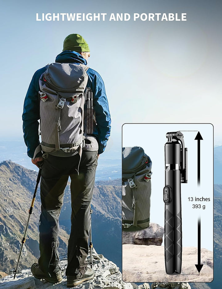 180cm Handy Stativ Ständer & Selfie Stick, Handyhalter mit Abnehmbarer Fernbedienung, Smartphone Sta