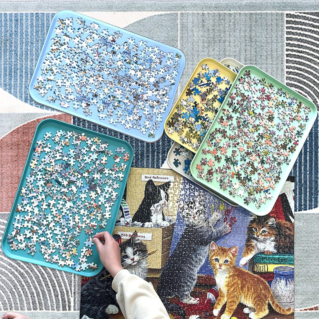 Nariolar 43.0 * 30.5CM Stapelbare Puzzle-Sortierer, 6er-Pack Puzzle Sortierschalen zum Sortieren von