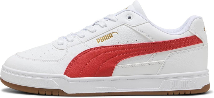 PUMA Unisex Caven IiiSneaker 36 EU White Candy Apple Gum Red Beige, 36 EU White Candy Apple Gum Red
