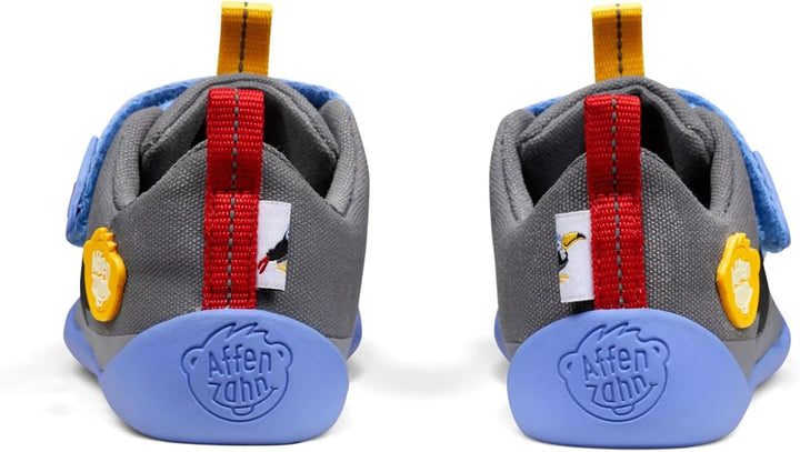 Affenzahn Barfussschuh Baumwolle Lucky Klettverschluss Vegan rutschfest Flexibel für den Sommer in G
