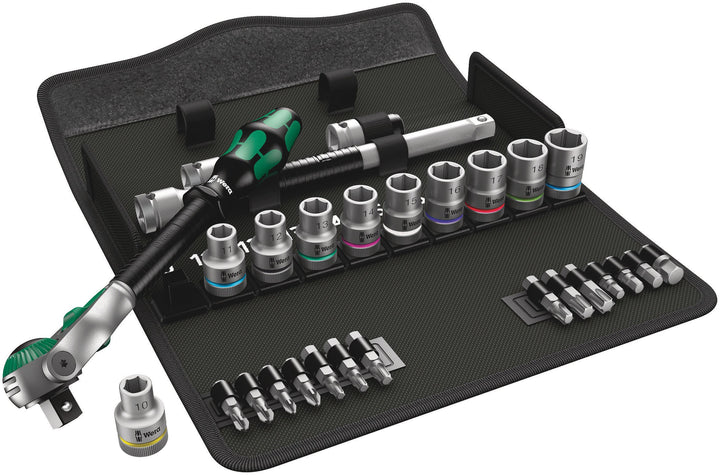 Wera Zyklop Speed-Knarrensatz 8100 SC 6 1/2 Zoll, Antrieb, metrisch, 28-teilig, 05004076001 1/2 Zoll