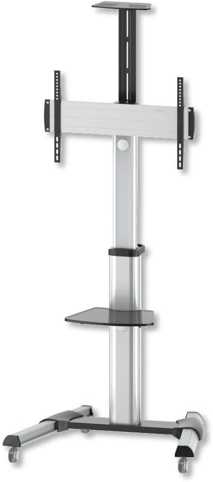 Techly Tv Cart Economy for 37-70 Black 37"-70" 2 mensole Silber, 37"-70" 2 mensole Silber