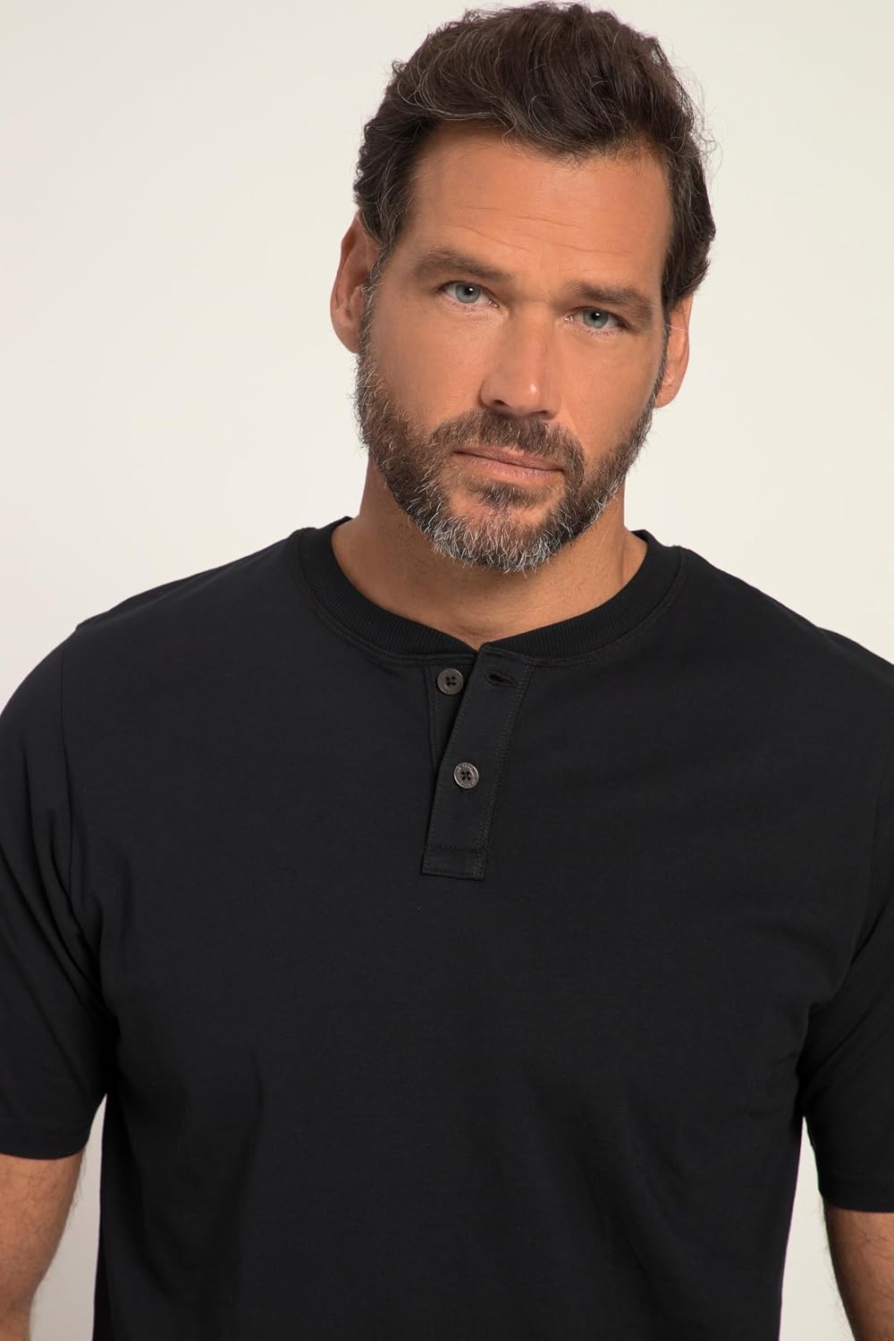 JP 1880 Herren grosse Grössen Übergrössen Menswear L-8XL Henley, Bauchfit, Halbarm, Rundhals 818628