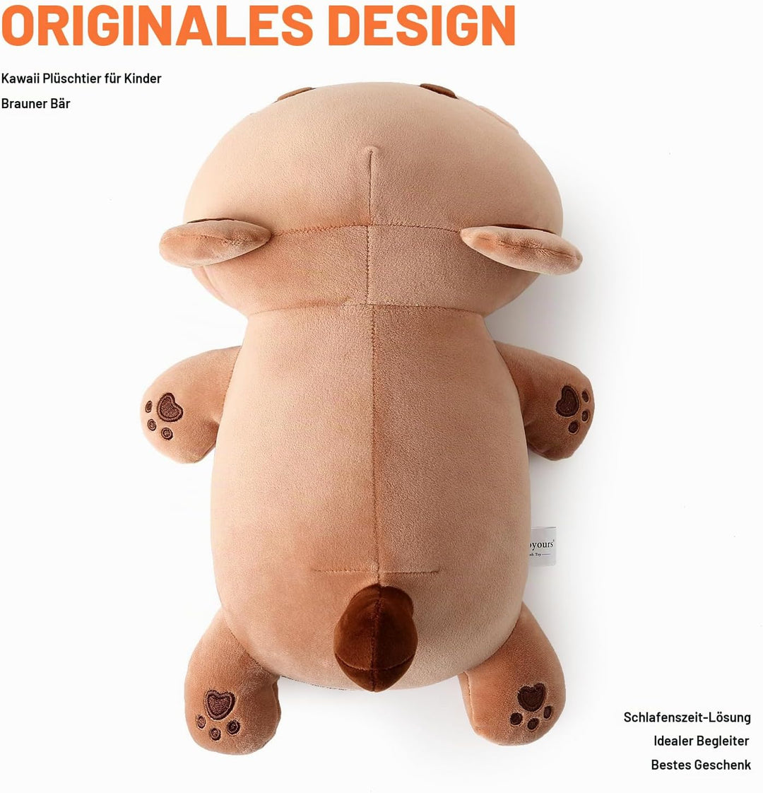 shownicer Plüschtier Braun Bär Kuscheltier Stofftier Kawaii Bär Plüsch, Bär Plüschkissen Spielzeug,