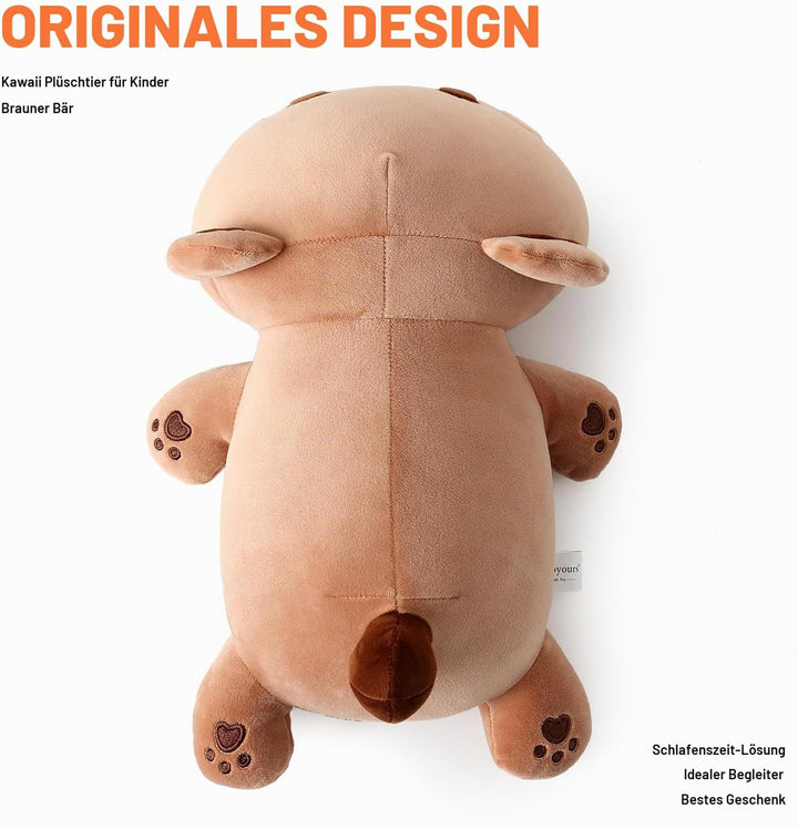 shownicer Plüschtier Braun Bär Kuscheltier Stofftier Kawaii Bär Plüsch, Bär Plüschkissen Spielzeug,