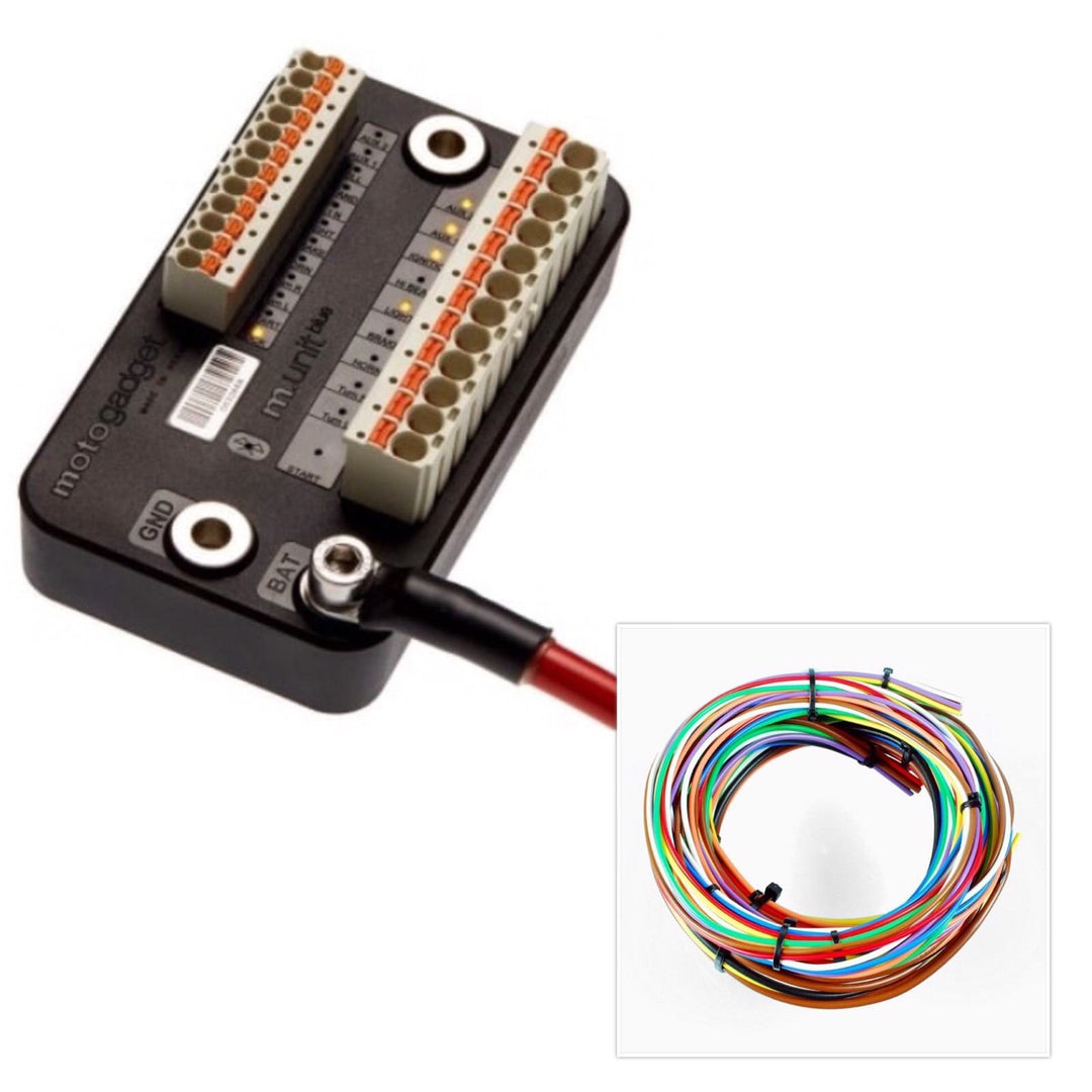 Motogadget MG4002040 – m-Unit Blue Digital Control Unit Builders Pack with Cable Kit