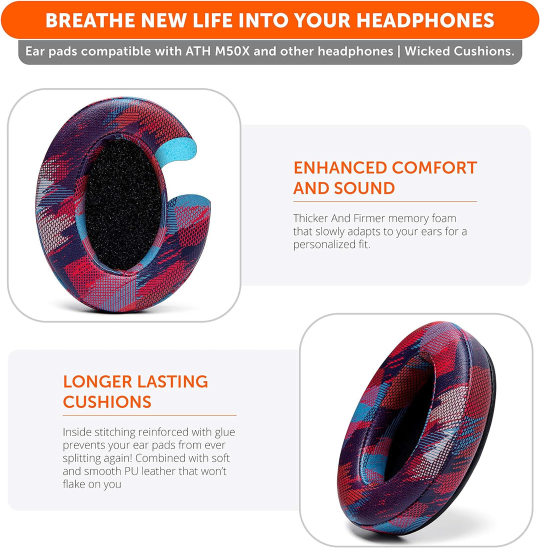WC PadZ - The Ultimate Upgraded Earpads by Wicked Cushions - Kompatibel mit Audio Technica, HyperX,
