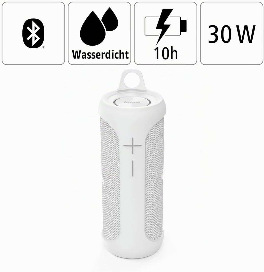 Hama 2in1 Bluetooth-Lautsprecher-Set Twin 3.0 wasserdicht 30W (teilbares Speaker-Set kabellos, 2 tra