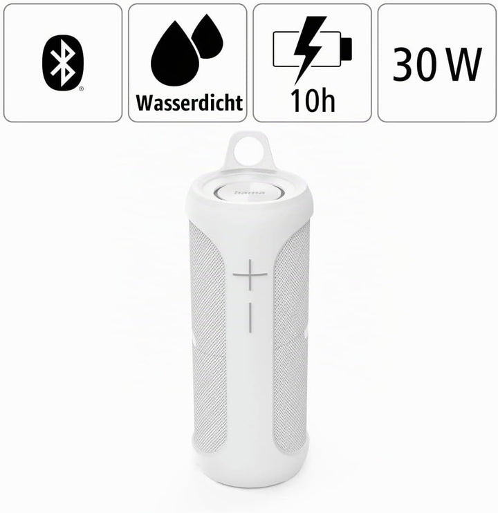 Hama 2in1 Bluetooth-Lautsprecher-Set Twin 3.0 wasserdicht 30W (teilbares Speaker-Set kabellos, 2 tra