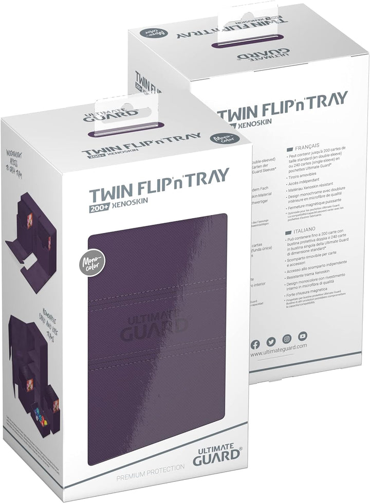 Ultimate Guard Twin Flip`n`Tray 200+ XenoSkin Monocolor Violett, Violett