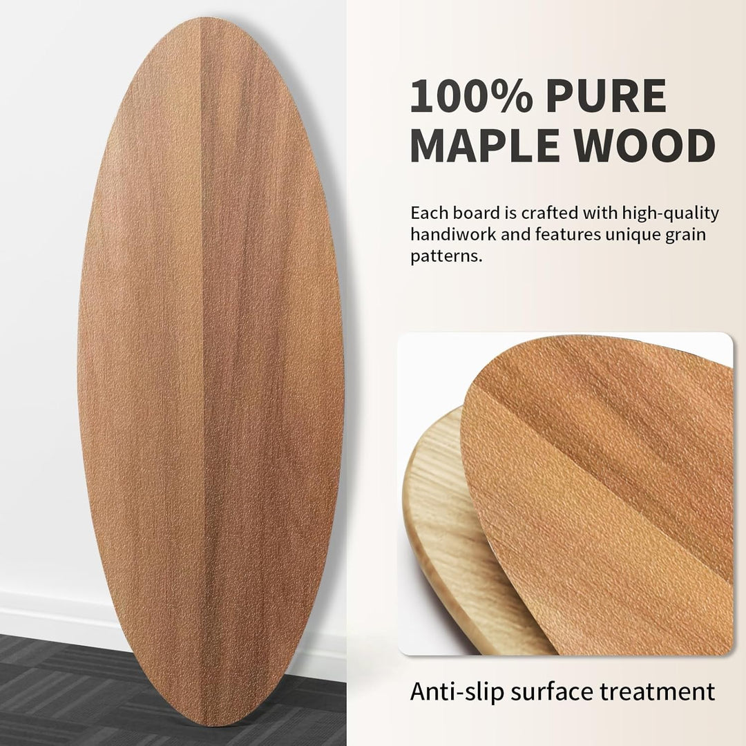 Balance Board Erwachsene,Holz Balance Board Set Mit Korkrolle,Kork Halbkugel und Gummiball,Balance-T