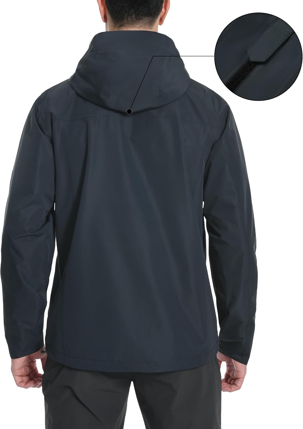 Pioneer Camp Herren Regenjacke Wasserdicht Atmungsaktiv Outdoor Jacke Mit Kapuze 4 Taschen S Marine,