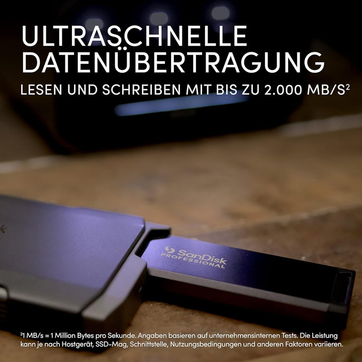SanDisk PROFESSIONAL PRO-BLADE TRANSPORT 4 TB (mobile Premium-SSD für schnelle, modulare Workflows,
