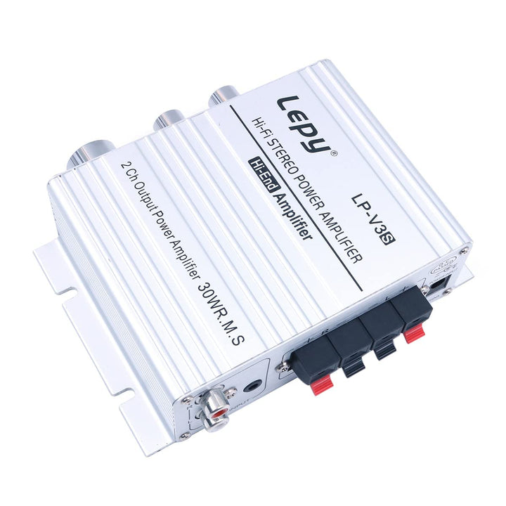 DollaTek LP-V3S 25Wx2 Verstärker + HiFi Delayed Protection mit 5A Netzteil Kompatibel mit Computer,