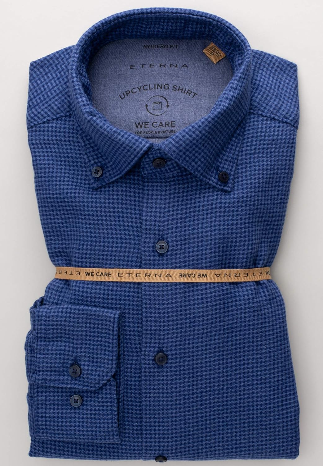 eterna Langarm Hemd Regular Fit Flanell kariert