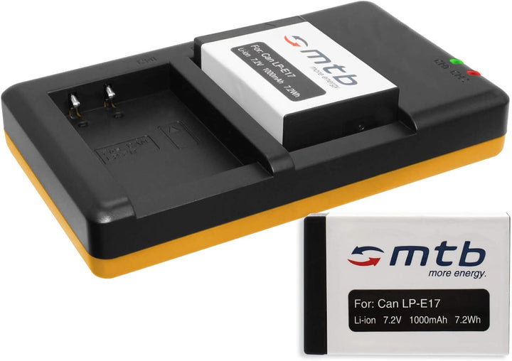 2 Akkus + Dual-Ladegerät (USB) für LP-E17 / Canon EOS 77D, 200D, 750D, 760D, 800D / EOS M3, M5, M6 (