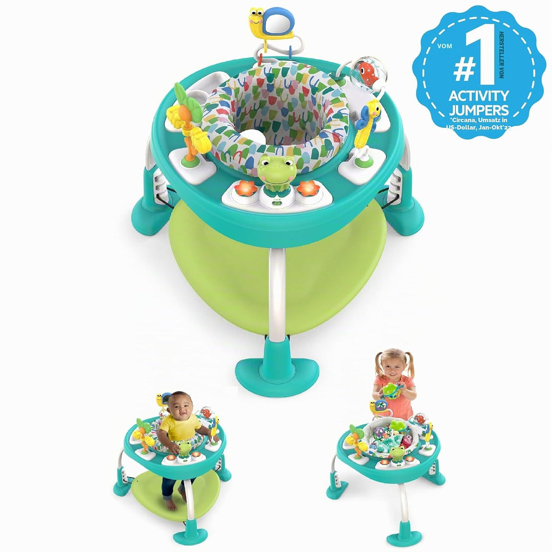 Brights Starts, Bounce Bounce Baby 2 in 1 Spieltisch Aktivität Sitz - Playful Pond mit 7 interaktive