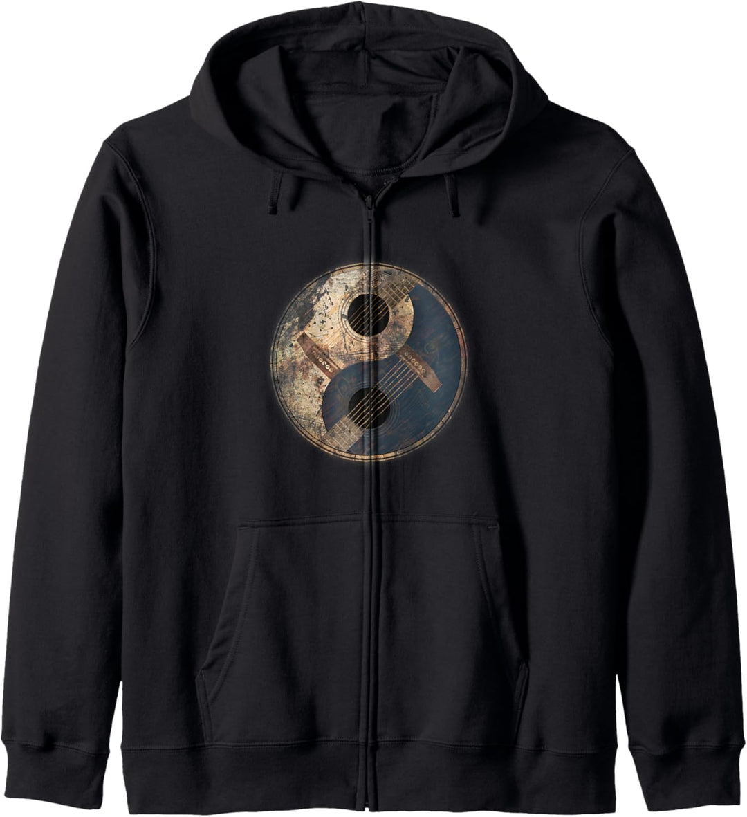 Yin Yang Gitarre Grunge Kapuzenjacke