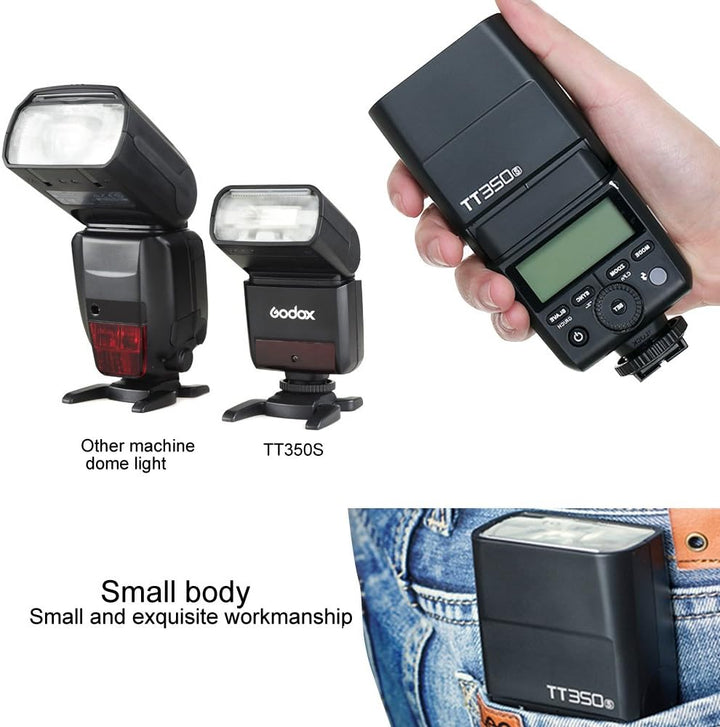 Godox TT350O Mini TTL Blitz Speedlite, 2.4G HSS 1/8000s GN36 für Olympus Kamera E-P5 E-P3 Pen-F E-M1