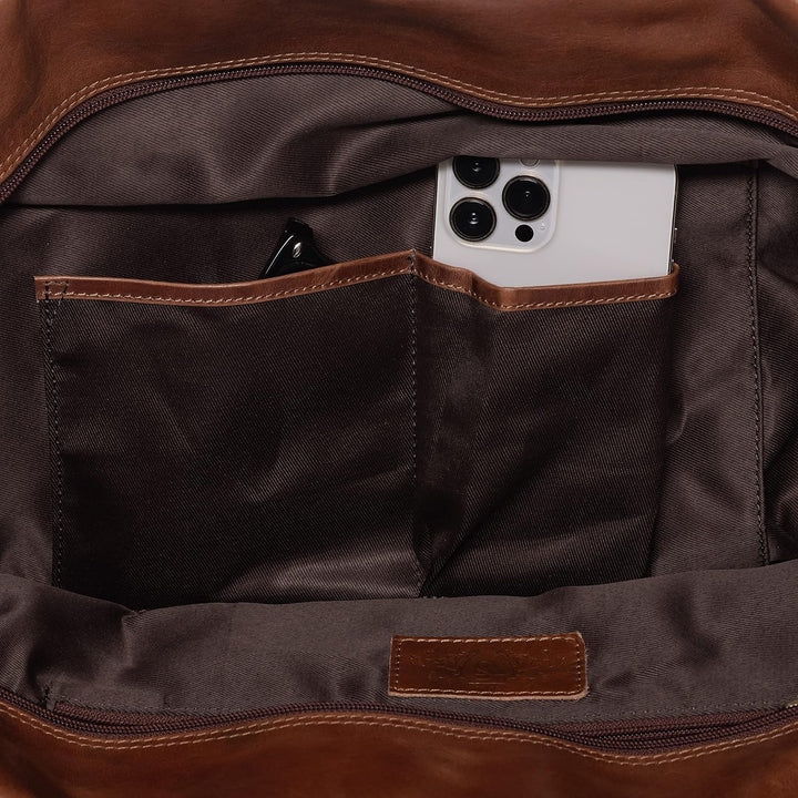 SID & VAIN grosse XL Reisetasche echt Leder - Sporttasche gross Bristol XL - Weekender Handgepäck mi