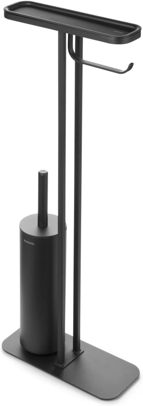 Brabantia - Mindset Toilettenbutler - Badezimmerregal, Klopapierhalter & Hygienische Toilettenbürste