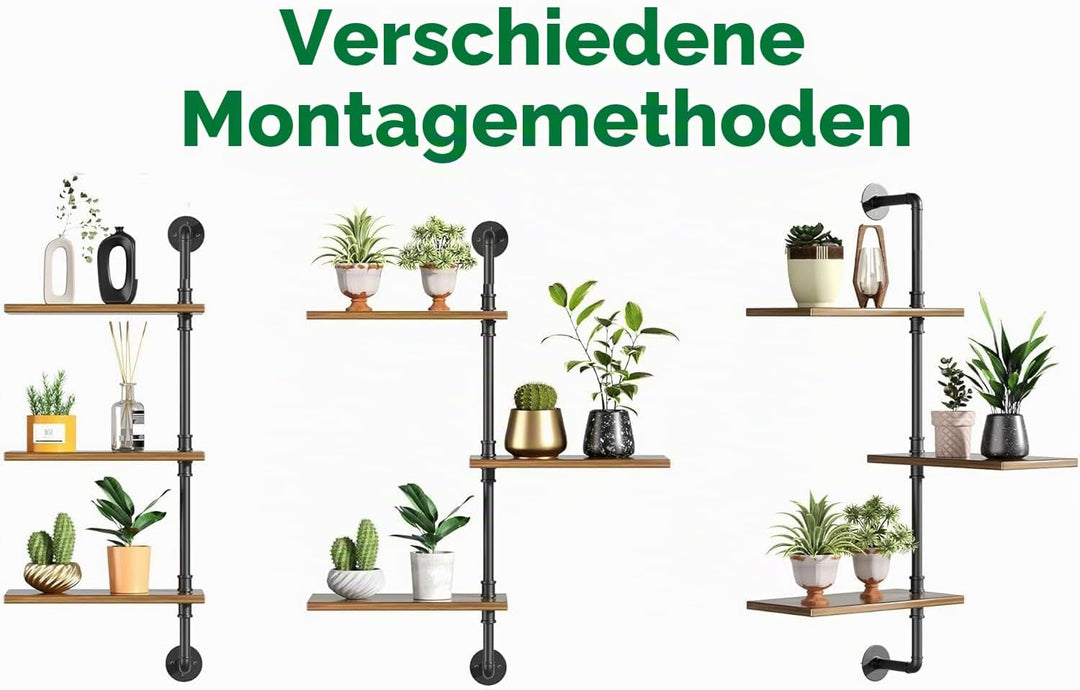 Drehbarer Fensterpflanzenständer Massivholz - Wandmontiertes Pflanzenregal für Küche, Bar &amp; Wohnzimm