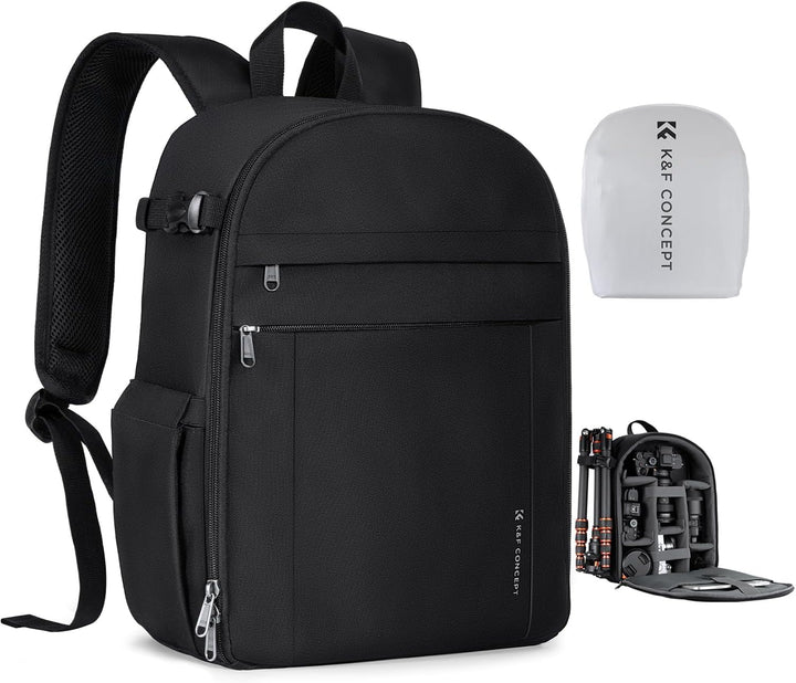 K&F CONCEPT Kamerarucksack Fotorucksack Kompakt & Leicht mit Regenschutz, Camera Backpack für Spiege