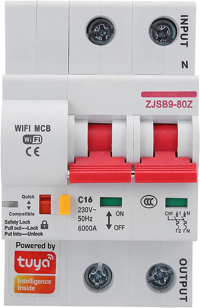 AC220V Smart WIFI Leistungsschalter, Miniatur Leistungsschalter PA66-DSM Flammhemmende Shell Unterst