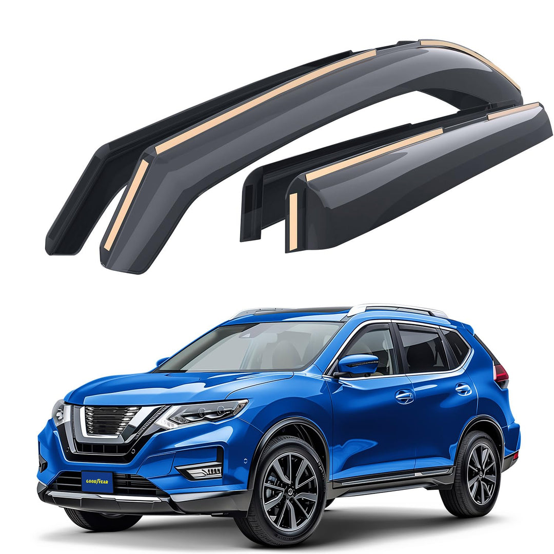 Goodyear Windabweiser für Nissan X-Trail 2014-2021 Autofenster Regenschutz, Regenabweiser, Integrier