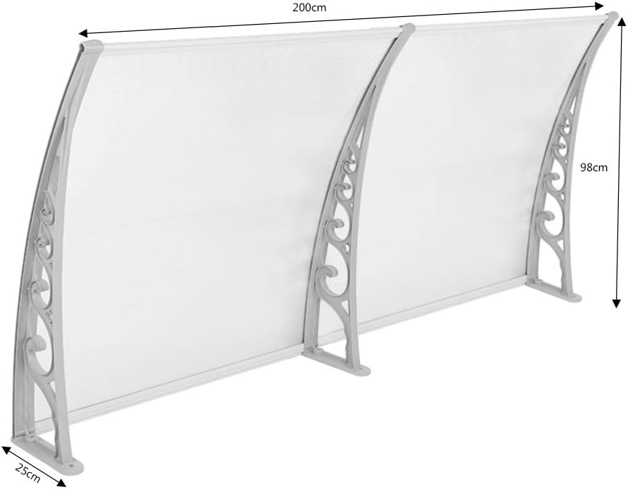 Vordach Haustür, Kunststoff, Aluminium, Pultbogenvordach, Überdachung, Transparent, Fenster Markisen