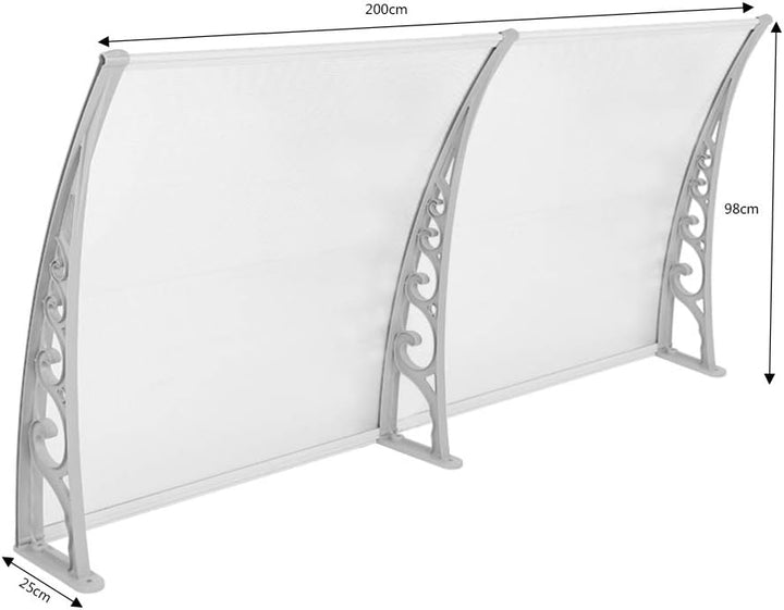 Vordach Haustür, Kunststoff, Aluminium, Pultbogenvordach, Überdachung, Transparent, Fenster Markisen