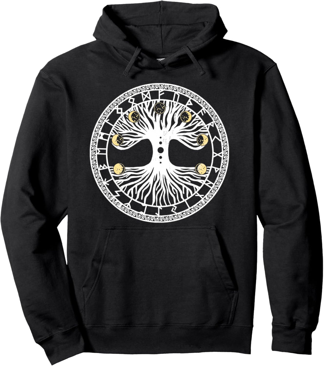 Mondphasen Baum Mond Wicca Vollmond Pullover Hoodie
