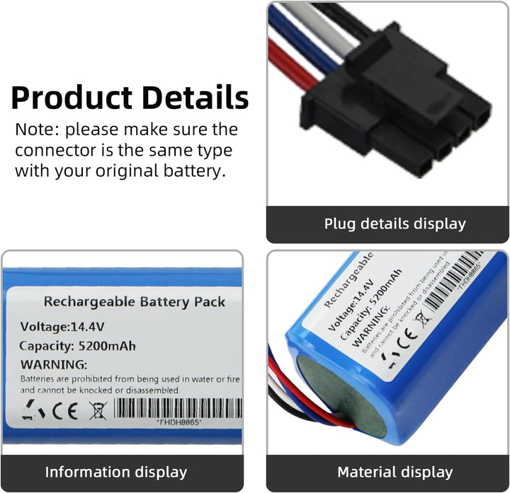 K KYUER Saugroboter Ersatzakku für Dreame D9/D9 Pro/Max D10 D10s L10 L10s L10 Pro Plus F9 Z10 Pro P2