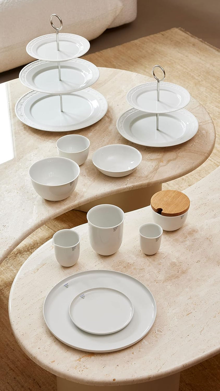 KPM Berlin LAB Teller-Duo-Set 14cm 2tlg., Porzellan, Speiseteller, Porzellanteller, handmade, weiss