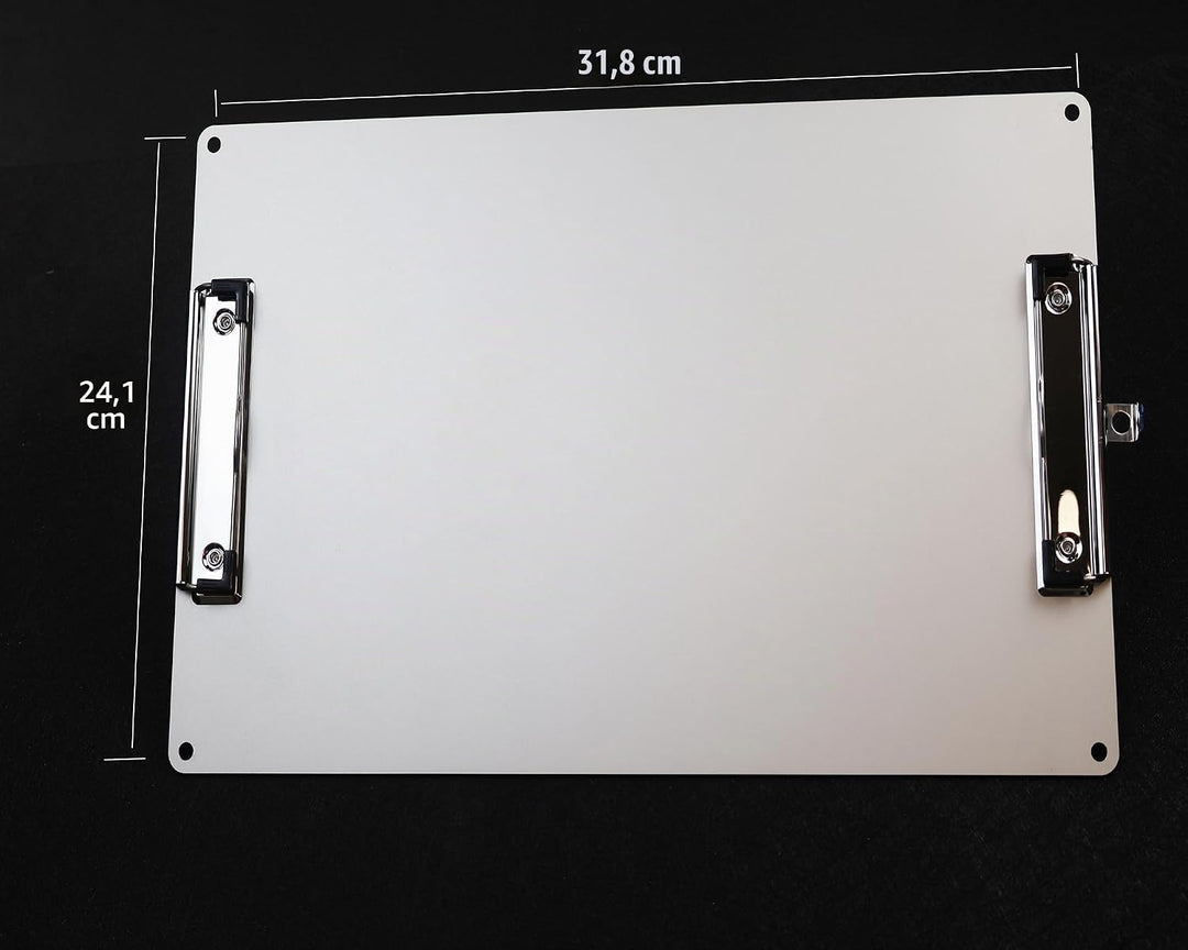 Aluminium-Klemmbrett, A4-Grösse (24,1 x 32,4 cm), zwei Clip-Klemmbretter mit 160 cm verstellbarem Sc
