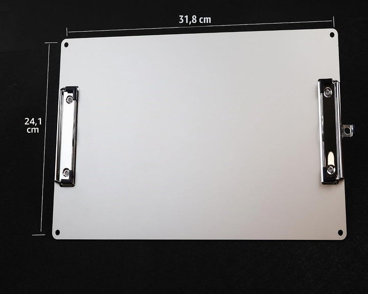 Aluminium-Klemmbrett, A4-Grösse (24,1 x 32,4 cm), zwei Clip-Klemmbretter mit 160 cm verstellbarem Sc