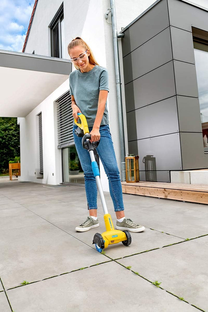 GLORIA Fugenreiniger WeedBrush li-on | Akku-Fugenbürste/Unkrautbürste/Fugenkratzer | Zwischen Terras