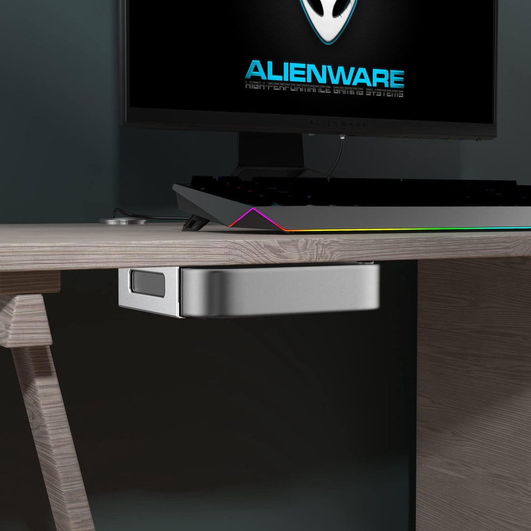 IFCASE Mac Mini M2 Halterung, Wärmeableitung Design Anti-Kratzer hinter dem Monitor, Unter dem Schre