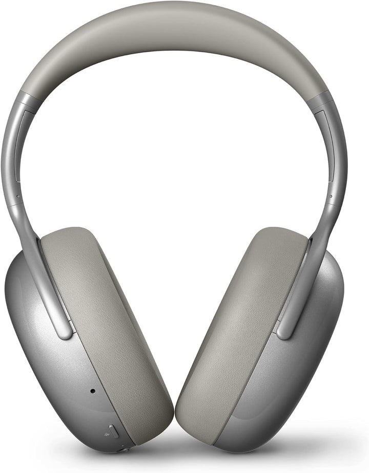KEF Mu7 Kabelloser Kopfhörer mit aktiver Geräuschunterdrückung, Silver Grey Silber-Grau, Silber-Grau