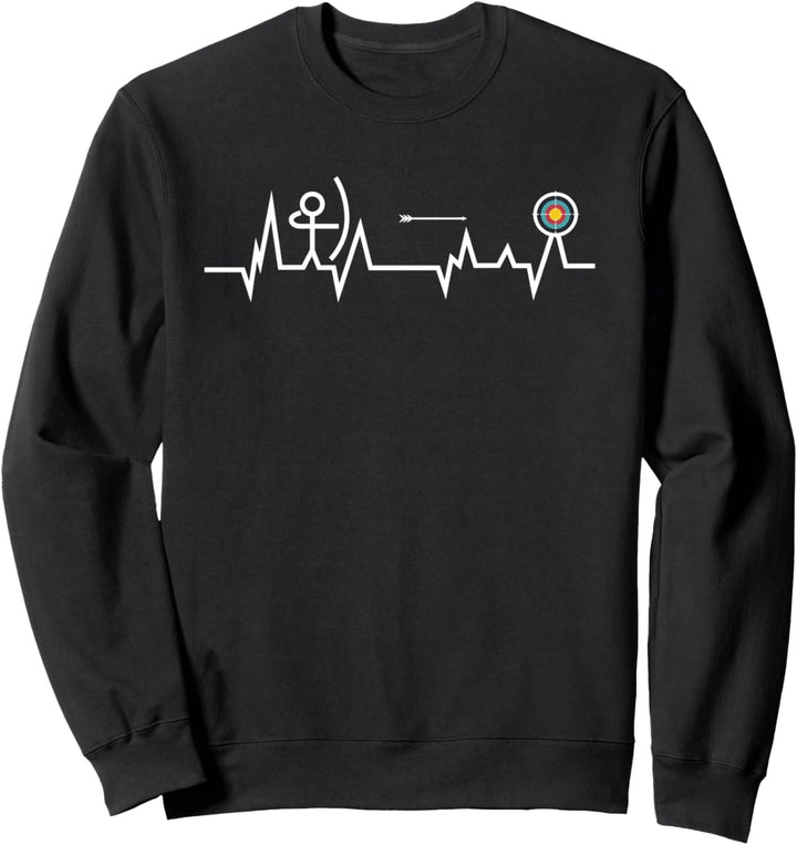Bogenschiessen Herzschlag Shirt Geschenk Pfeil & Bogen Sweatshirt