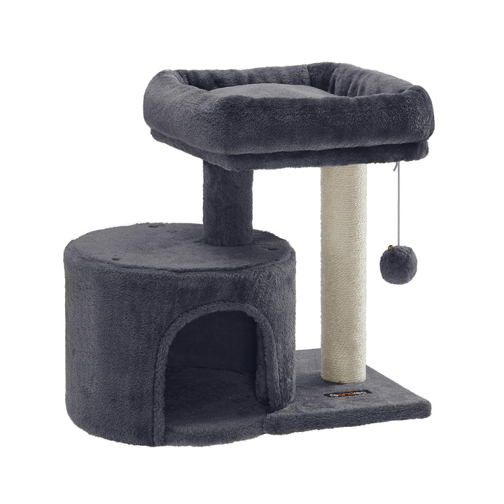 Feandrea Kratzbaum klein, Katzenbaum mit Sisalstamm, Katzenkratzbaum mit gepolsterter Plattforme, fü