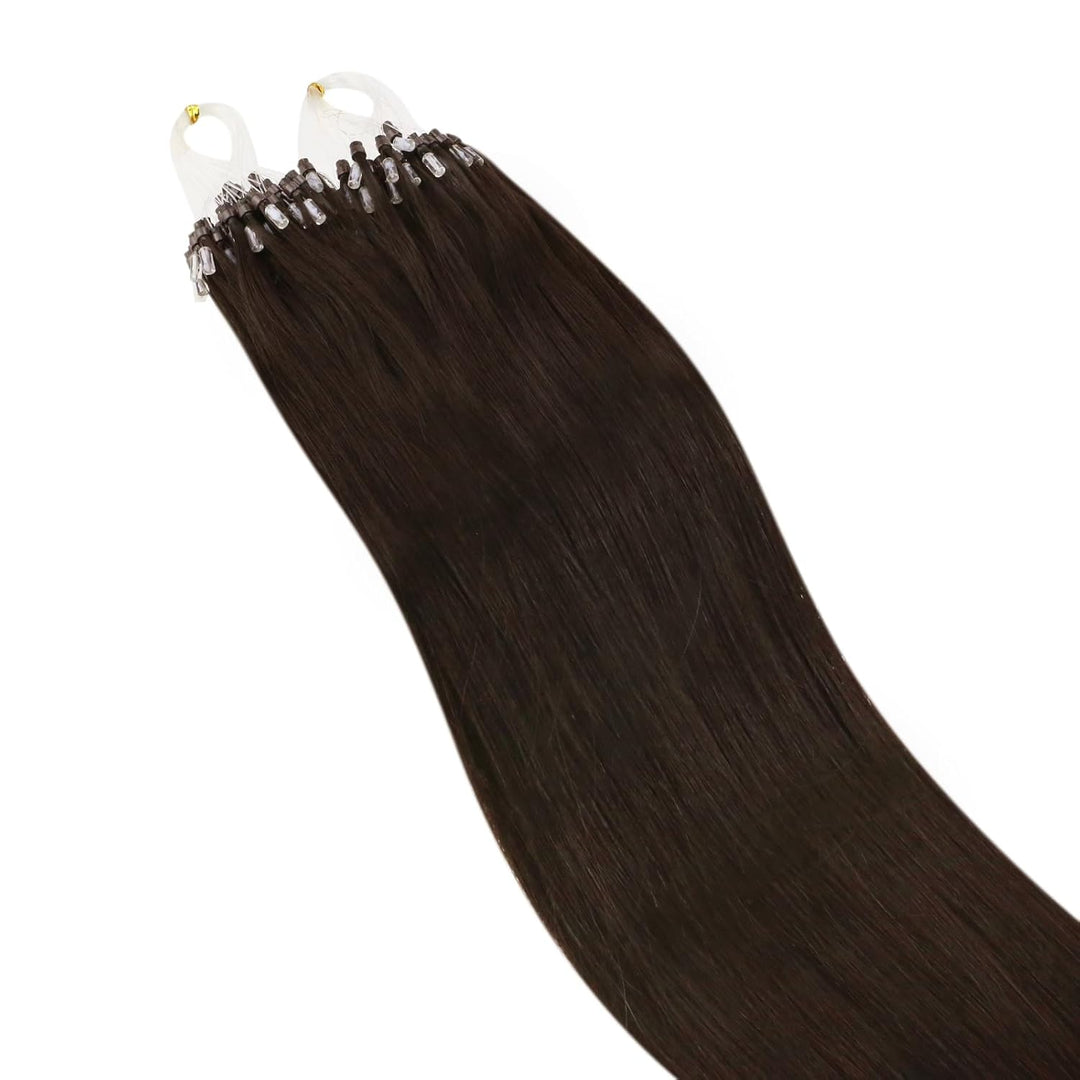 Ugeat Echthaar Extensions Braun Microrings 60cm Extension Bonding Echthaar Hair Extensions Microring