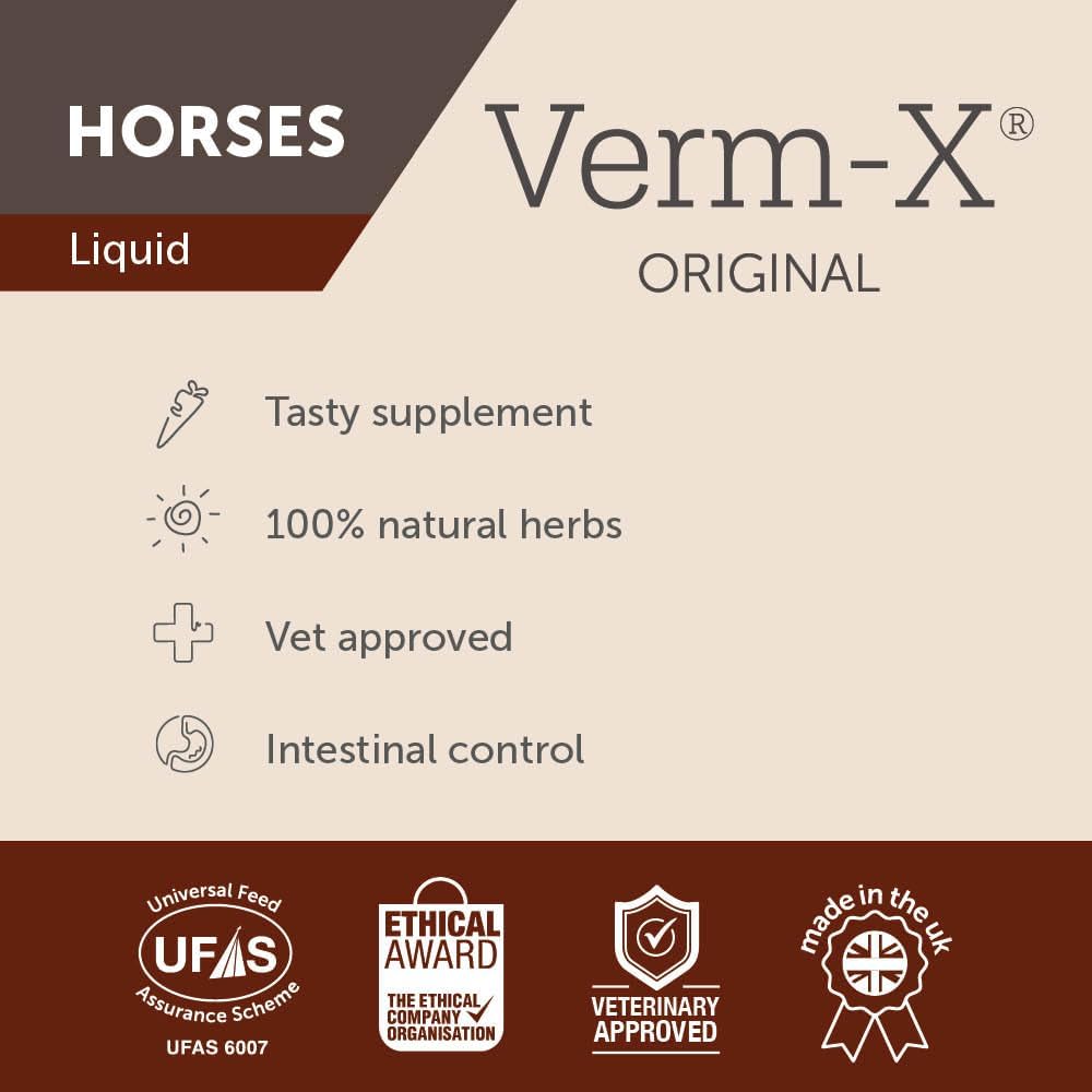 Verm-X kräuterflüssigkeit Für Pferde & Ponies-500 Ml, Clear, Unisex, Unisex