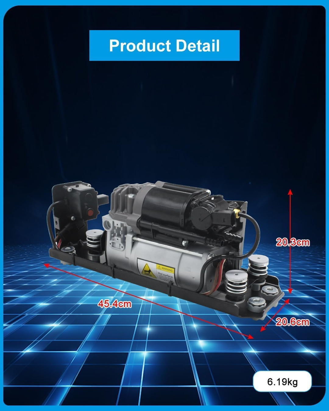 AIRSUSFAT 37206864215 Luftfederung Kompressor Pumpe mit Ventilblock und Halterung Montage Kompatibel
