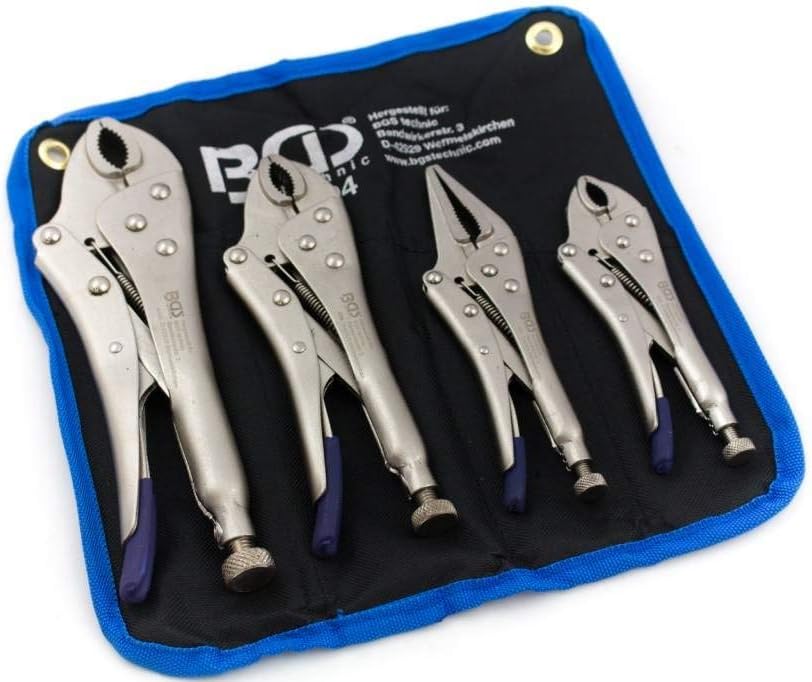 BGS 494 | Gripzangen-Satz | 4-tlg. | Gripzange 140/185 / 220 mm & 447 | Sprengringzangen-Satz | 4-tl
